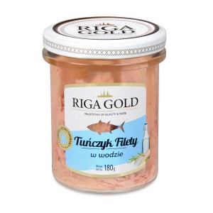 Tuńczyk filety w wodzie szkło 180g/117g RigaGold