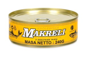  Makrela królewska w sosie własnym 240g/168g puszka Petropat