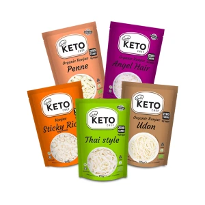 Zestaw 5 NOWYCH makaronów konjac KetoChef BIO bezglutenowy
