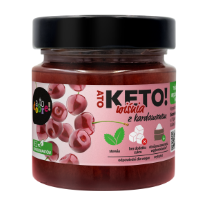 Dżem Keto Wiśnia z Kardamonem ze stewią bez cukru 200g AtoDobre
