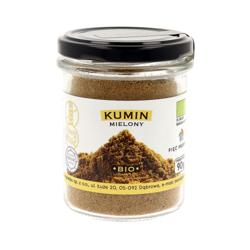 Kumin mielony Kmin rzymski BIO bezglutenowy 90g Pięć Przemian