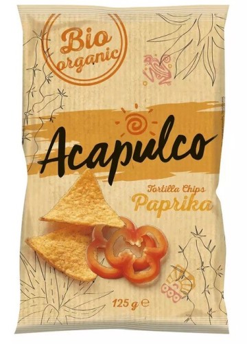 Nachosy kukurydziane paprykowe BIO 125 g Acapulco 
