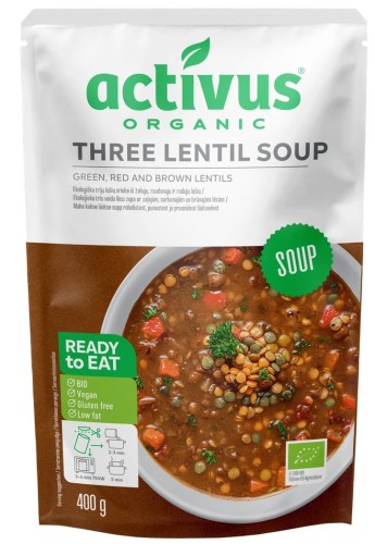 Zupa trzy soczewice three lentil BIO 400g ACTIVUS