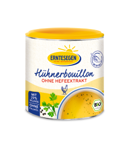 Bulion w proszku drobiowy bez drożdży BIO 120g  29% kurczaka Erntesegen
