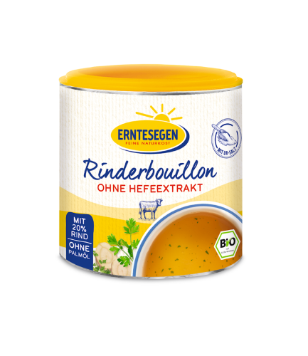 Bulion w proszku wołowy bez drożdży BIO 120g 20% wołowiny Erntesegen