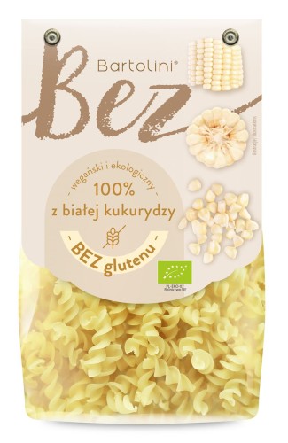 Makaron z białej kukurydzy świderek bezglutenowy BIO 250g Bartolini