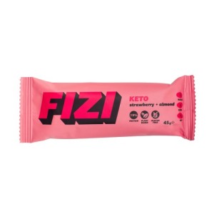 Baton KETO proteinowy bezglutenowy strawberry almond 45g FIZI