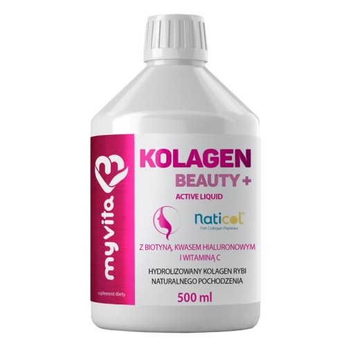 Kolagen Beauty+ Active Liquid bezglutenowy 500ml My Vita