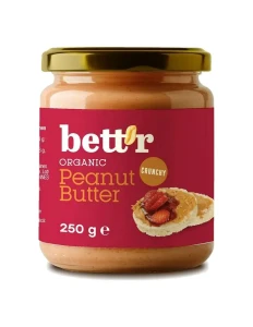 Krem z orzechów arachidowych CRUNCHY bez dodatku cukru BIO 250g Bettr