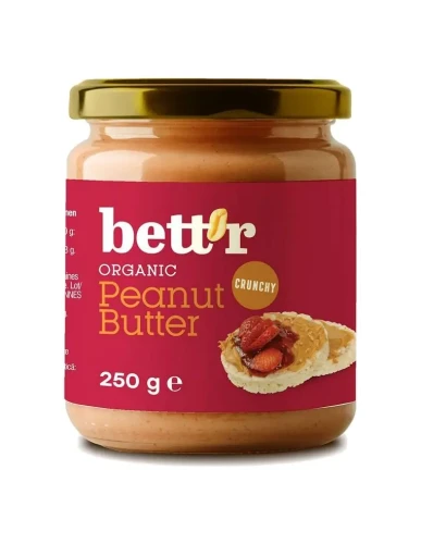 Krem z orzechów arachidowych CRUNCHY bez dodatku cukru BIO 250g Bettr