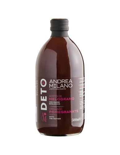 Ocet z granatów żywy niefiltrowany z matką octową BIO 500ml Milano
