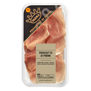 Szynka parmeńska dojrzewająca 12 m-cy Prosciutto di Parma PDO bezglutenowa BIO 70g Primavera