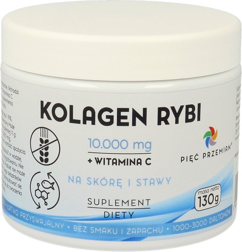 Kolagen rybi bezglutenowy 130g Pięć Przemian