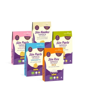 Zestaw 5 Makaronów Shirataki Slim Tapioca 5x270g