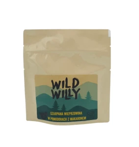 Wieprzowina szarpana w pomidorach z makaronem 138g Wild Willy