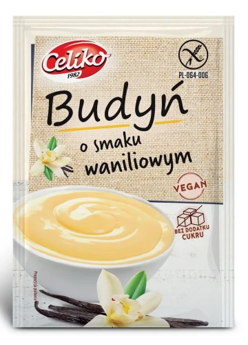Budyń o smaku waniliowym bez cukru bezglutenowy 40g Celiko