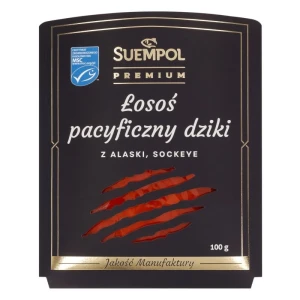 Łosoś DZIKI z Alaski wędzony na zimno 100g Suempol