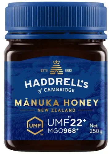 Miód MANUKA UMF 22+ MGO 968+ 250g Haddrell's