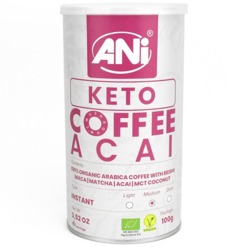 Kawa grzybowa funkcjonalna BIO Reishi KETO Acai 100g ANI
