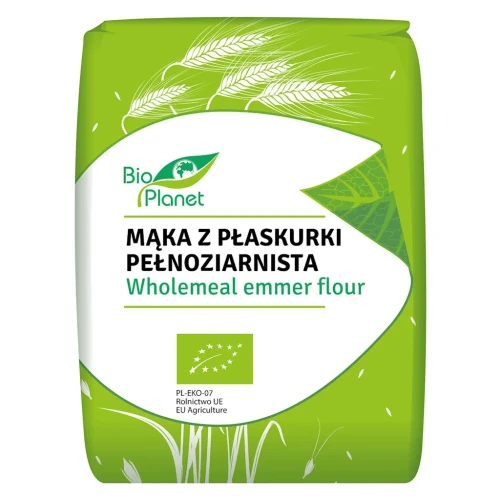 Mąka z płaskurki pełnoziarnista Bio 1kg Bio Planet
