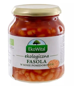 Fasolka biała w sosie pomidorowym BIO 360g Ekowital
