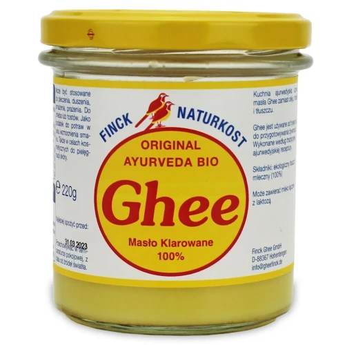 Masło klarowane ghee 220g BIO Finck Ayurveda Naturkost
