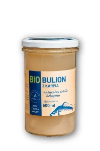 Bulion z karpia naturalne źródło kolagenu BIO 500ml Gospodarstwo Rybackie Zawólcze