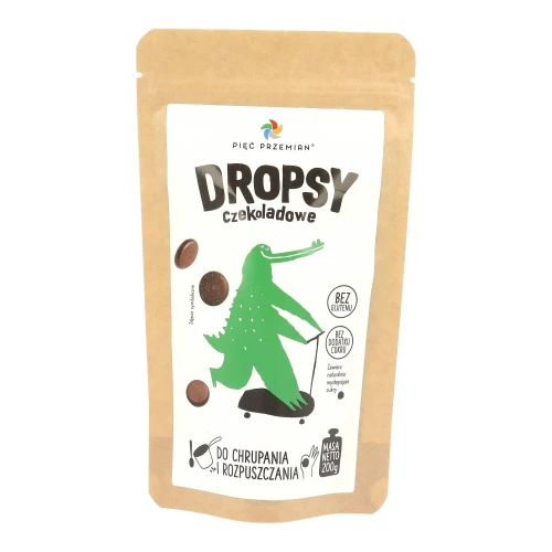 DROPSY czekoladowe bez cukru 200g Pięć Przemian