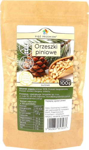 Orzechy piniowe 100g Pięć Przemian