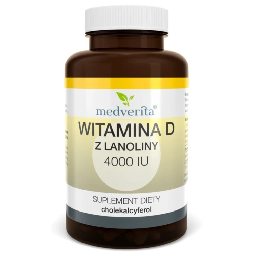 Witamina D3 4000 z lanoliny w oliwie z oliwek 120kapsułek Medveritarita