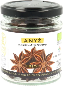  Anyż gwiazdki całe w słoiku bezglutenowe BIO 35g Pięć Przemian