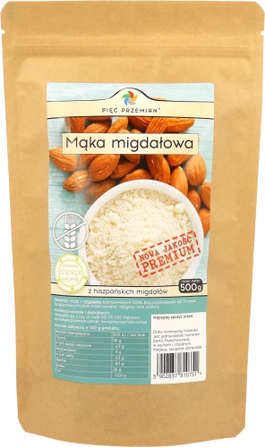 Mąka migdałowa bezglutenowa DUŻA 1kg Pięć Przemian