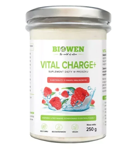 Elektrolity VITAL Charge+ malina 250g Biowen