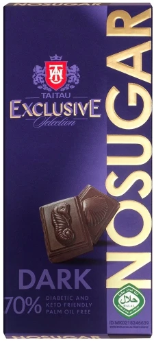 Czekolada  DARK 70% KETO słodzona erytrolem 100g Taitau