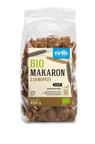 Makaron z samopszy pełnoziarnisty jeżyki BIO 250g BIO NIRO