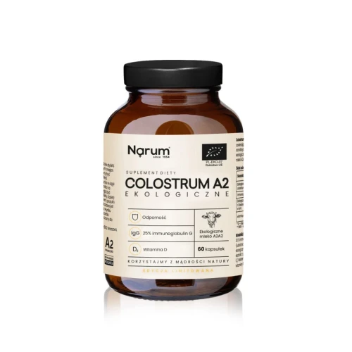 Colostrum ekologiczne z mleka A2 BIO 60kaps 31,7g 