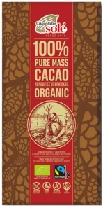 Czekolada SOLE KETO 100% kakao Dominikana BIO  bezglutenowa 90g