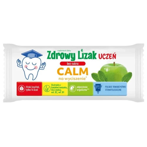 Zdrowy lizak UCZEŃ CALM na wyciszenie jabłko-mięta 6g