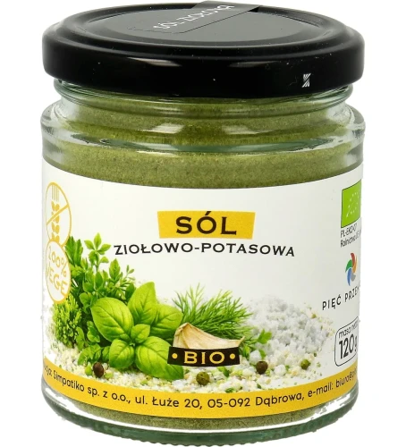 Sól ziołowo-potasowa BIO bezglutenowa 120g Pięć Przemian