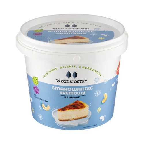 Smarowaniec Kremowy wegański odpowiednik sera twarogowego na SERNIK 750g Wege Siostry 