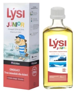 Tran Islandzki JUNIOR dla dzieci mango-limonka 240ml LYSI