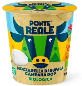 Ser Mozzarella Di Buffala z mleka bawolego D.O.P. kubek BIO 125g Ponte Reale