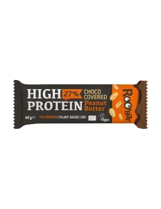 Baton ROOBAR High Protein masło orzechowe w czekoladzie bezglutenowy BIO 40g