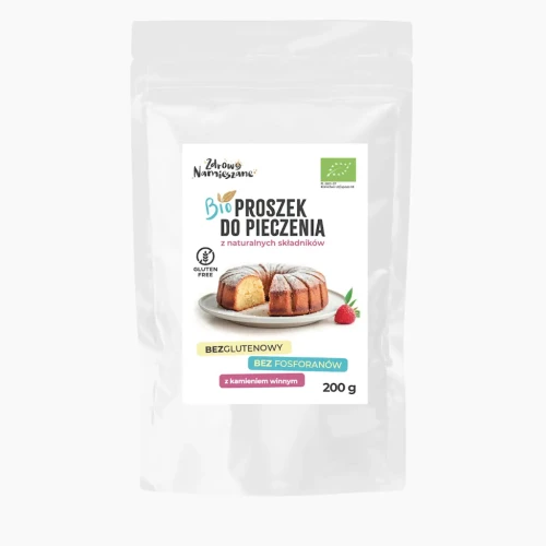 Proszek do pieczenia BIO bez fosforanów 200g Bezglutenowy Zdrowo Namieszane