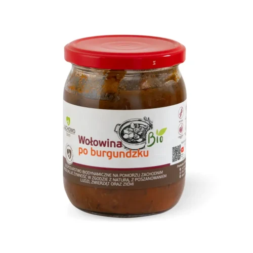 Wołowina po burgundzku z winem 460g Juchowo