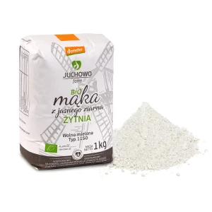 Mąka żytnia 1150 LICHTKORN z jasnego ziarna Demeter BIO 1kg JUCHOWO Farm