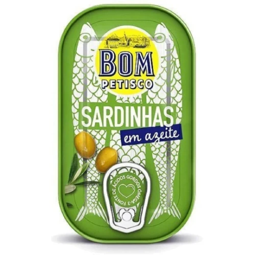 Sardynki portugalskie w oliwie z oliwek 120g/84g Bom Petisco