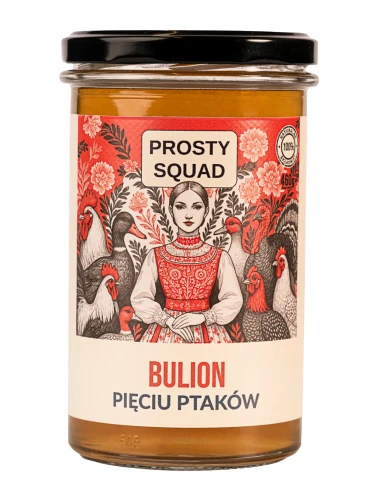 Bulion z Pięciu Ptaków w słoiku 460g Prosty Squad