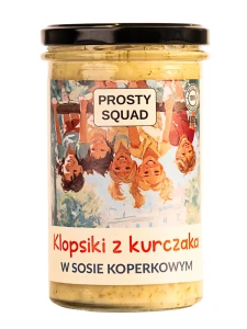 Klopsiki z Kurczaka w sosie koperkowym w słoiku 460g Prosty Squad
