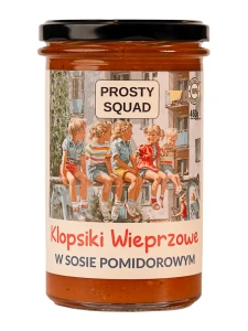 Klopsiki Wieprzowe w sosie pomidorowym w słoiku 460g Prosty Squad